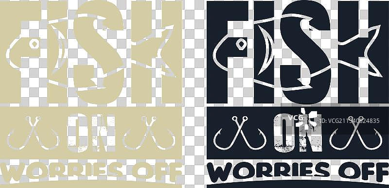 放下烦恼，享受钓鱼图片素材