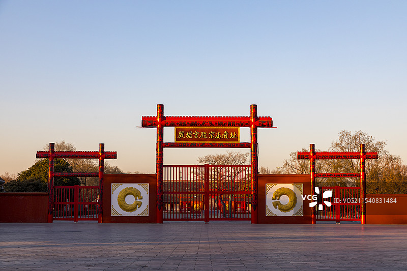 安阳殷墟，殷墟宫殿宗庙遗址，全国重点文物保护单位，世界文化遗产图片素材