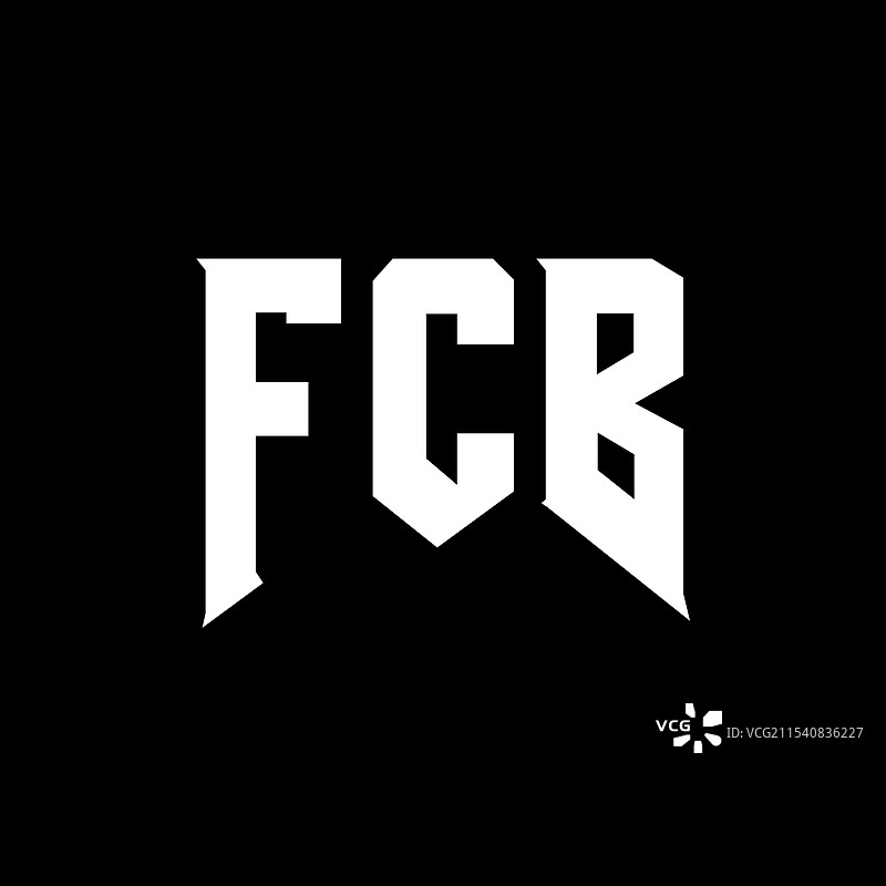 FCB字母标志设计，适用于科技公司FCB图片素材