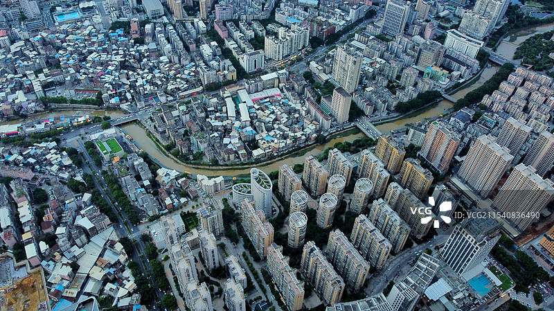 航拍山城之龙岩大道风光图片素材