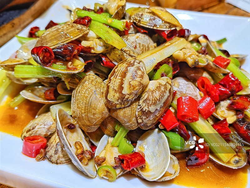 辣炒花蛤图片素材