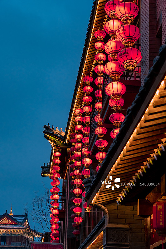 驿站彩灯图片素材