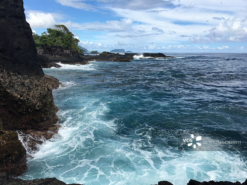 萨摩亚萨瓦伊Alofaaga海边图片素材