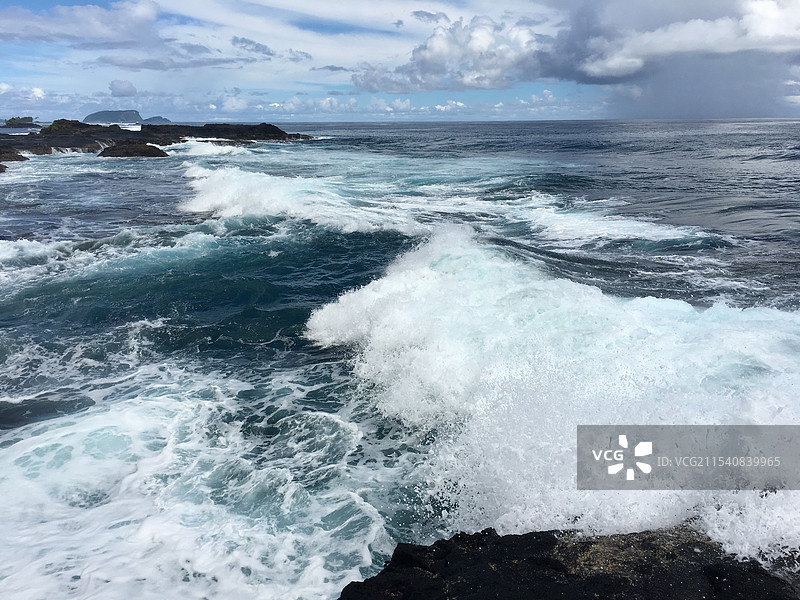 萨摩亚萨瓦伊Alofaaga海边图片素材