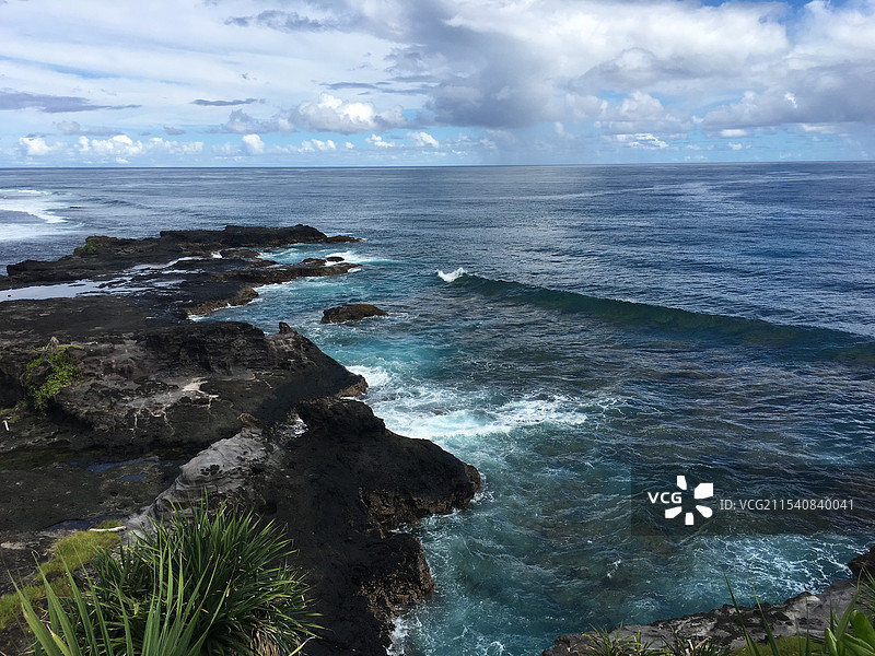 萨摩亚萨瓦伊Alofaaga海边图片素材