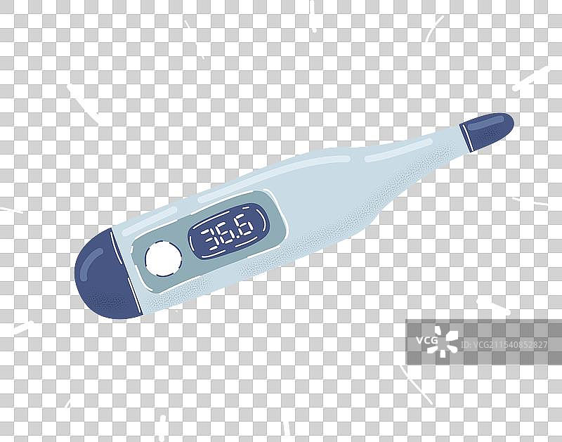 白色背景上的温度计图片素材