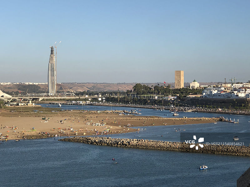 摩洛哥首都拉巴特城市街道建筑风景图片素材