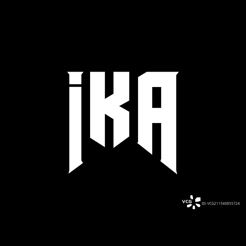ika科技公司的字母标志设计图片素材