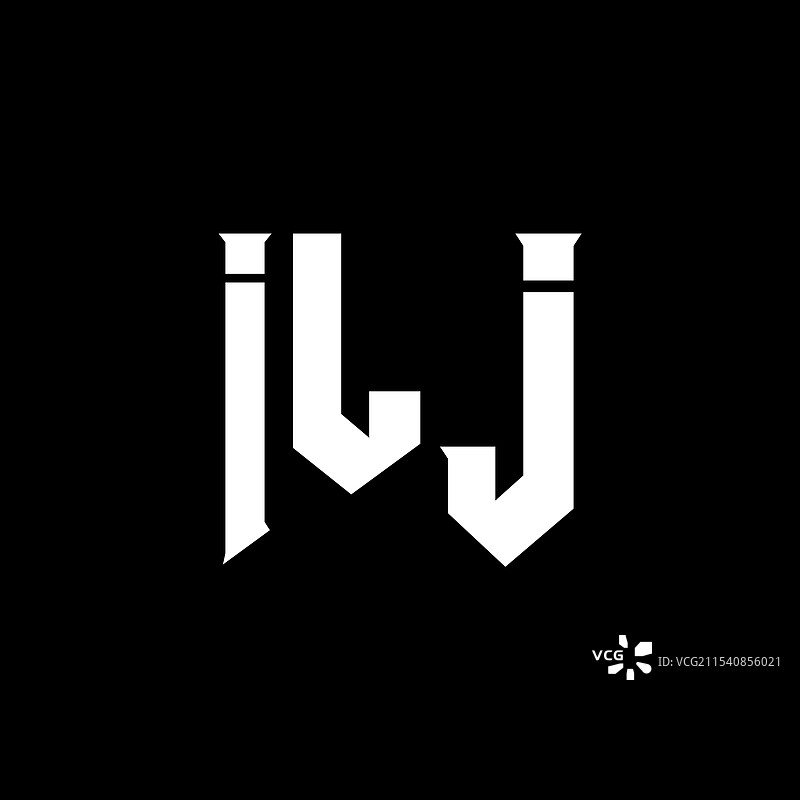 ilj字母标志设计，适用于科技公司ilj图片素材