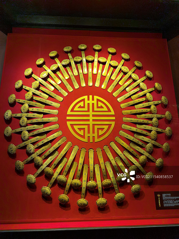 清乾隆金累丝万年如意图片素材