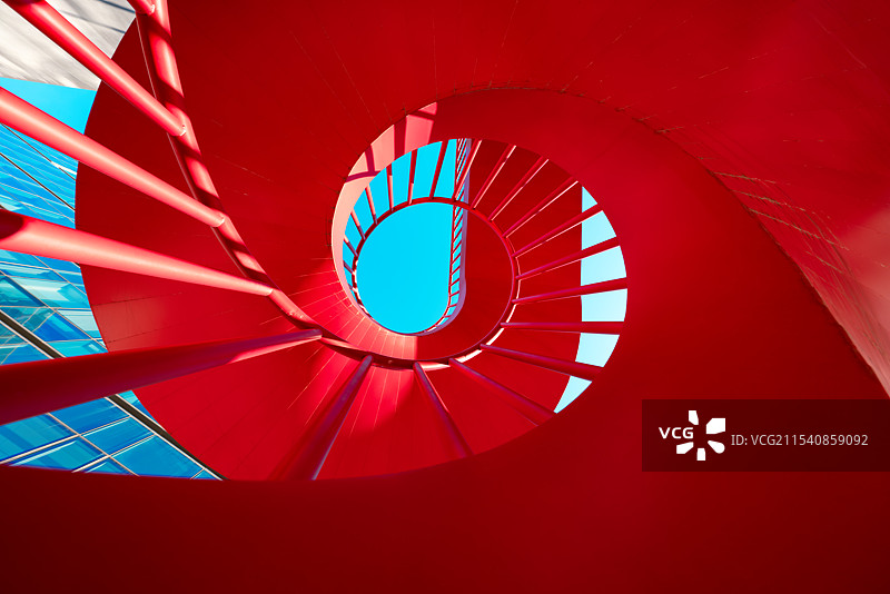 红色的楼梯背景图片素材