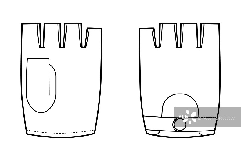 短款无指手套时尚图片素材