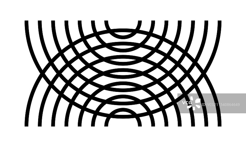 半圆线和拱形几何图形图片素材