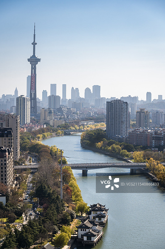 深秋的南京秦淮河风景图片素材