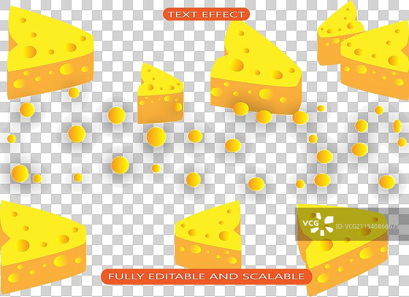 奶酪可编辑文本效果 三维浮雕图片素材