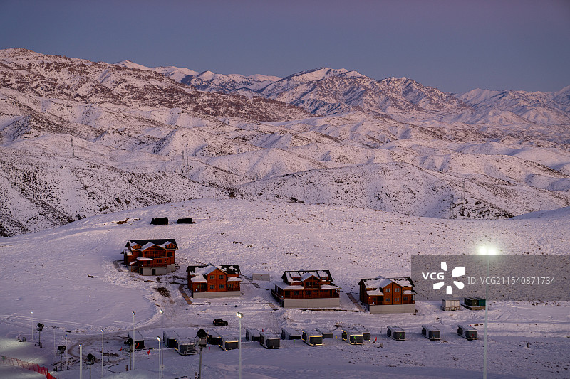 新疆阿勒图将军山滑雪场图片素材