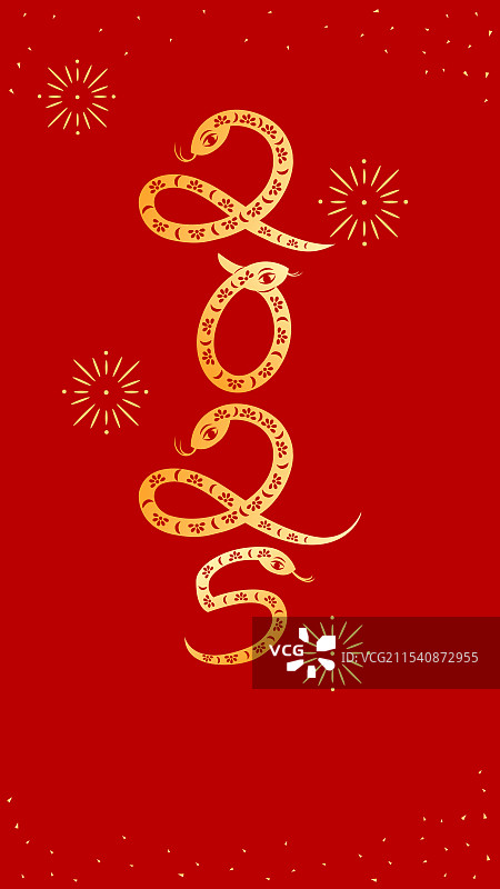 2025年蛇年春节红色图片素材