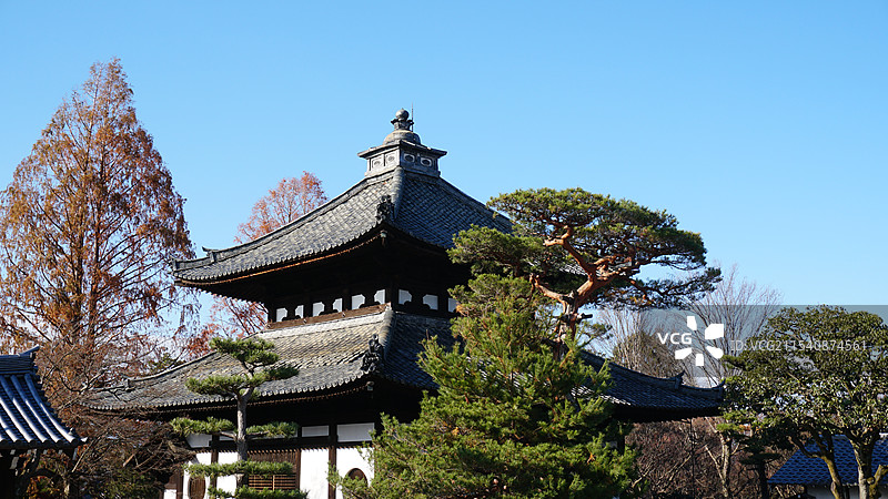 日本京都城市风光 西本愿寺 三年坂图片素材