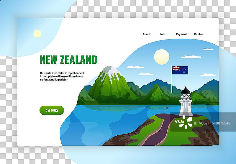 新西兰着陆页图片素材