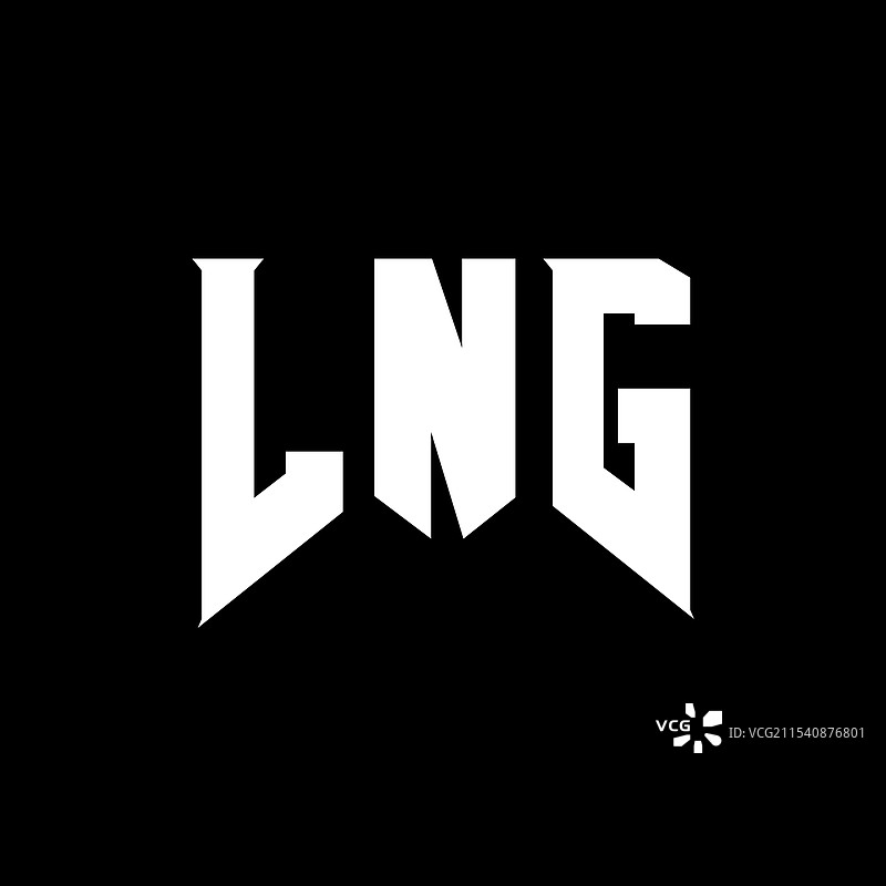 技术公司的 lng 字母标志设计图片素材
