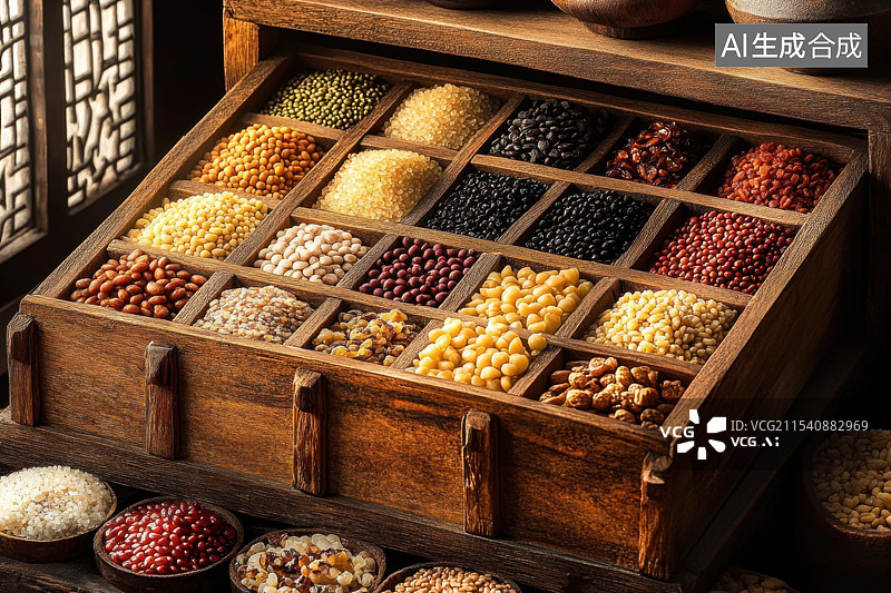 【AI数字艺术】五谷杂粮中国传统杂粮图片素材