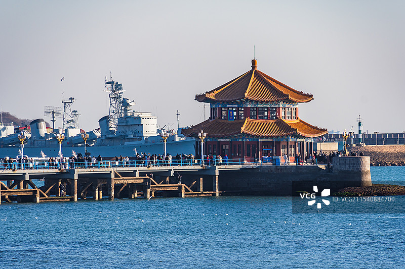 青岛栈桥回澜阁图片素材