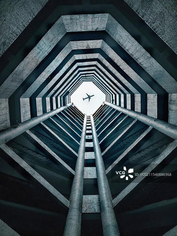 正下方的建筑镜头图片素材