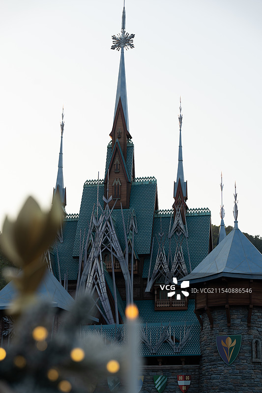香港迪士尼乐园，夜景灯光秀图片素材