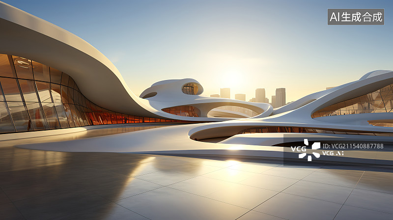 【AI数字艺术】建筑停车场图片素材