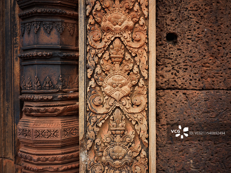 柬埔寨吴哥窟壁画图片素材