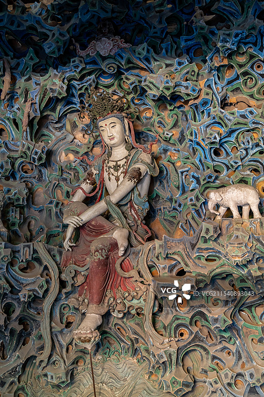 正定古城  隆兴寺 摩尼殿倒坐观音图片素材