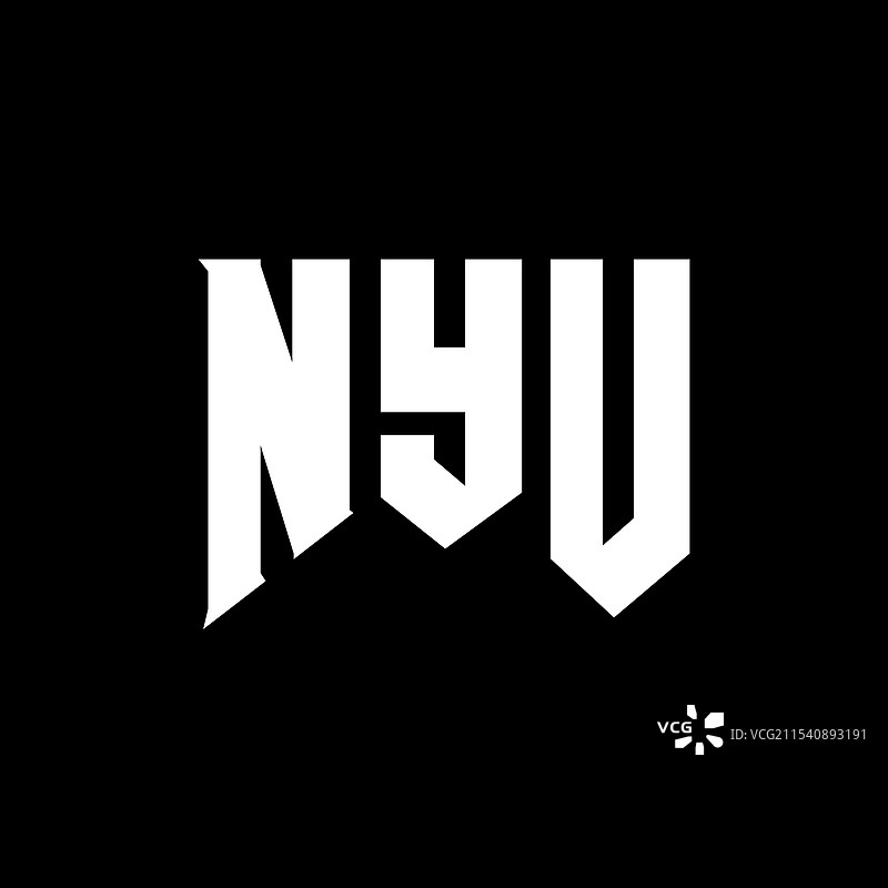 纽约大学字母标志设计，适用于科技公司图片素材