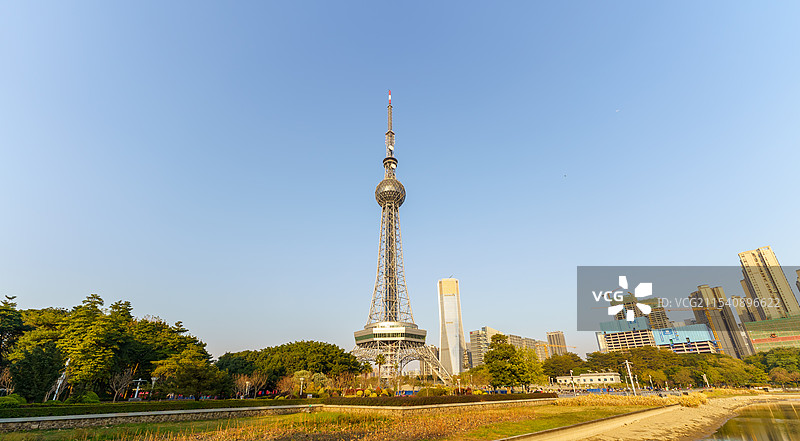 广东佛山市的地标性建筑佛山市电视塔图片素材