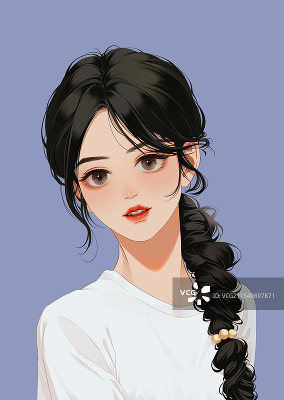 人物头像半身像插画图片素材