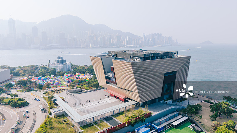航拍香港故宫文化博物馆图片素材