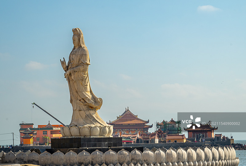 泉州海滨珞珈寺海上佛国美景图片素材
