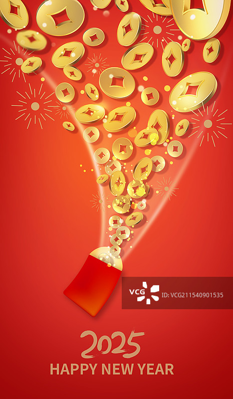 红包喷出一堆金币图片素材