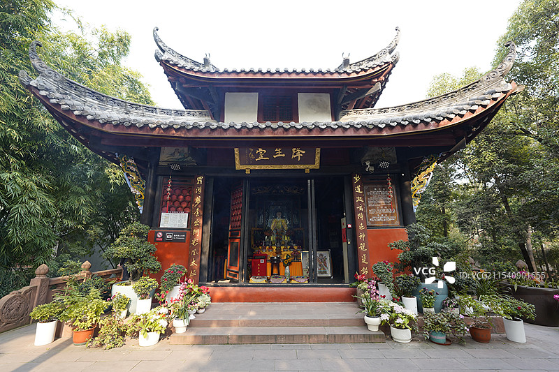 成都青羊宫降生台正立面图片素材