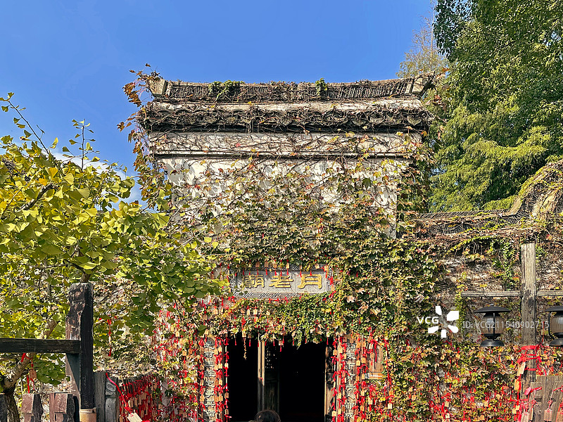 浙江嘉兴乌镇西栅月老庙图片素材