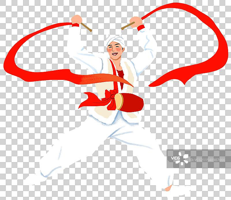 打腰鼓的男子图片素材