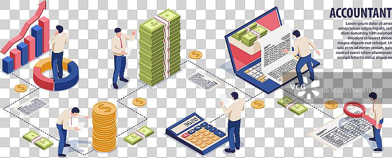 会计等距信息图流程图图片素材