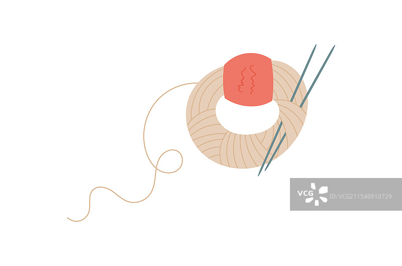 毛线球和针的标志图片素材