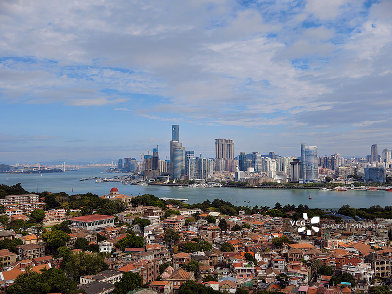 鼓浪屿日光岩顶风光图片素材