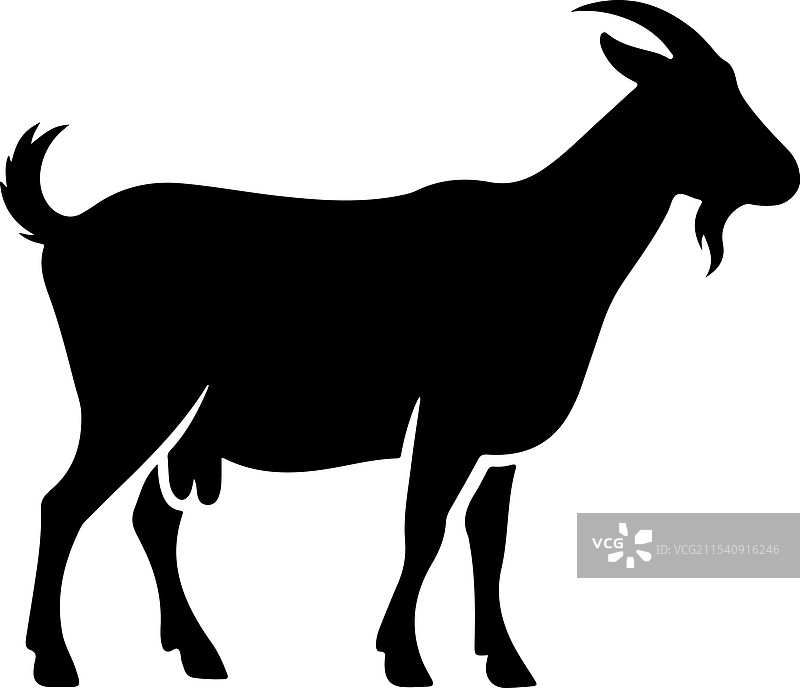 奶山羊剪影图片素材