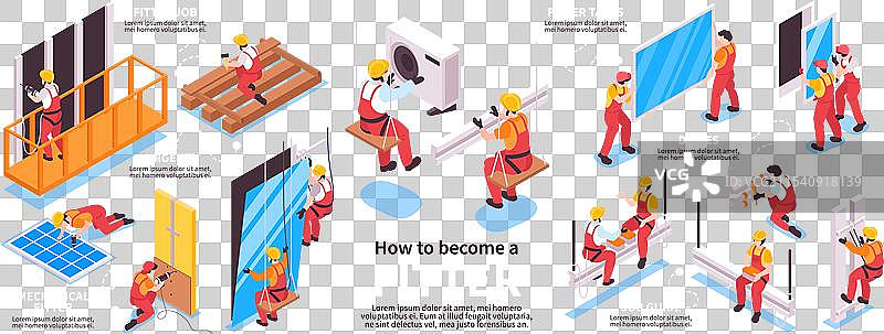 健身教练工作等距信息图表图片素材