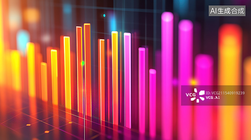 【AI数字艺术】仓库自动化革新快递行业高科技可视化透明经济数据柱状图发光科技背景工业设计与自动化进展图片素材