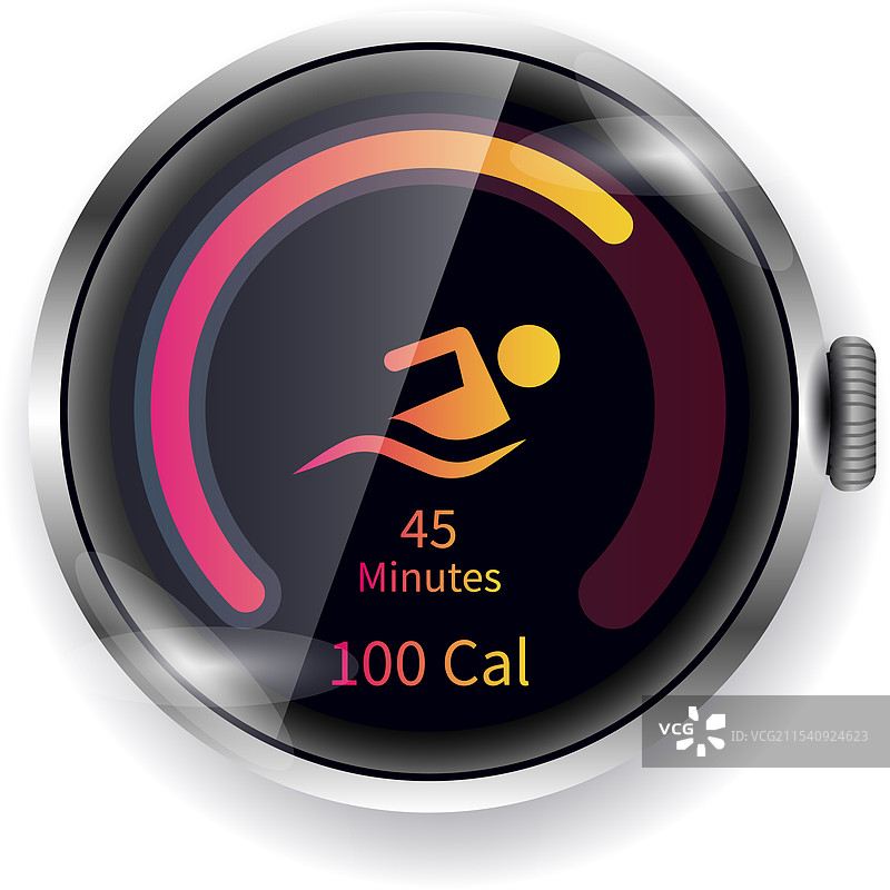 游泳运动追踪智能手表表盘图片素材