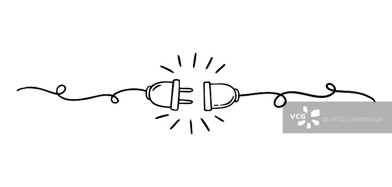 插头插入电源插座图片素材