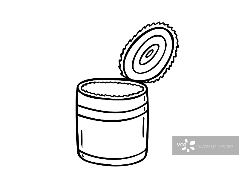 手绘图标：铁罐露营涂鸦图片素材