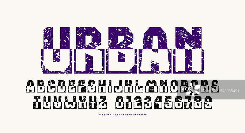 运动风格的装饰性无衬线字体图片素材